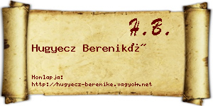 Hugyecz Bereniké névjegykártya